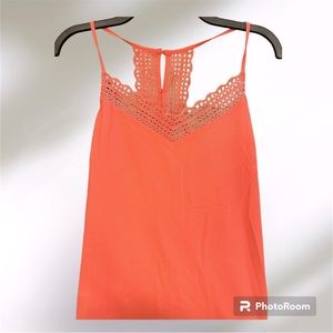 Coral Chiffon Tank Size Small